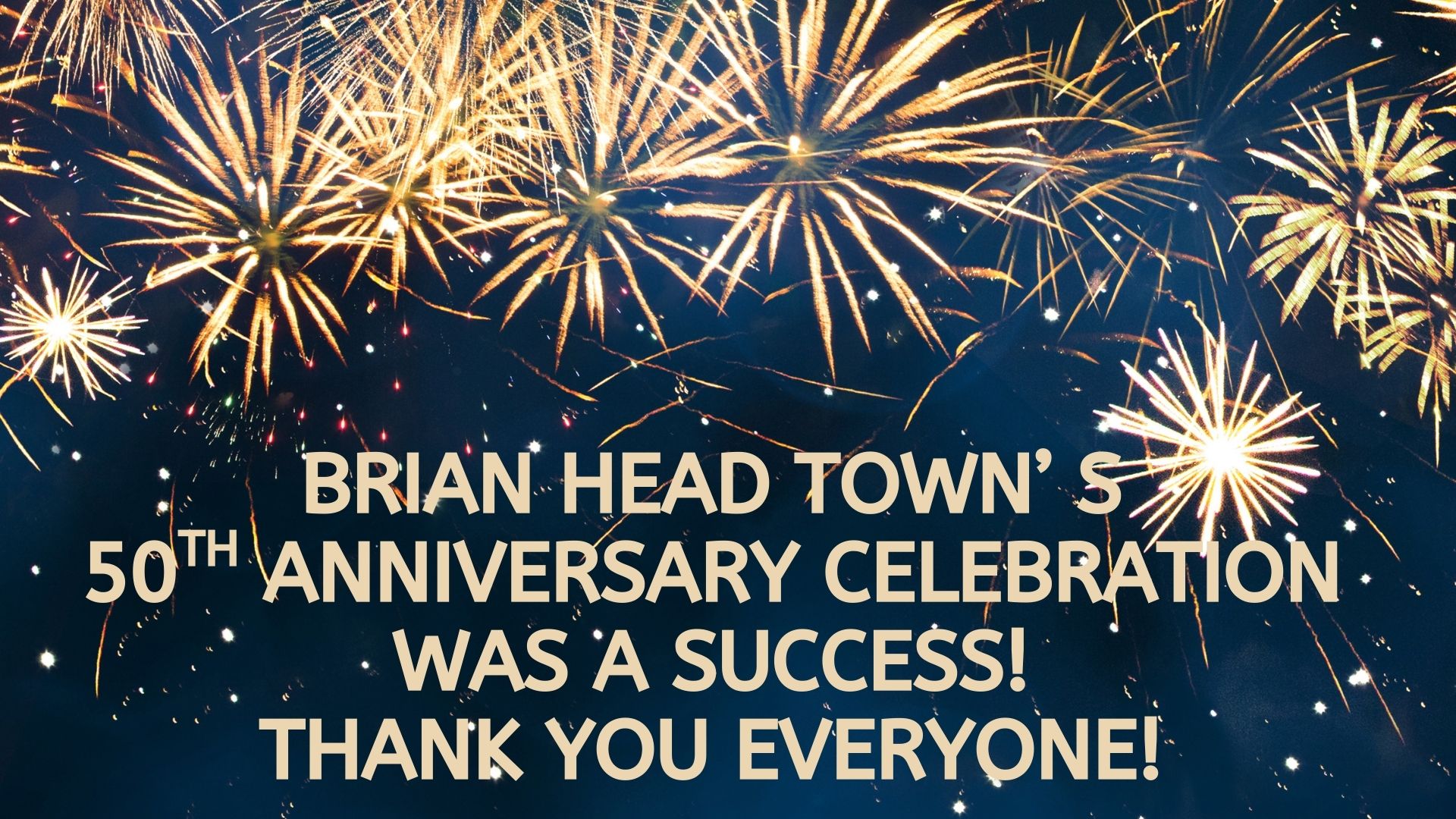Graphic celebrating Brian Head Town's 50th anniversary festivities