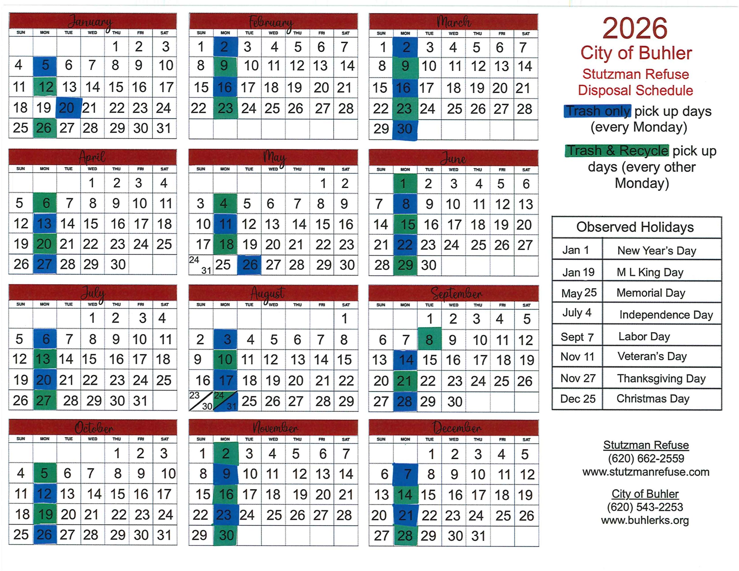 2026 Calendar