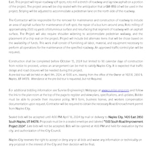 Invitation to Bid- 1500 South