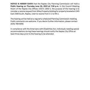 Planning & Zoning Public Hearing