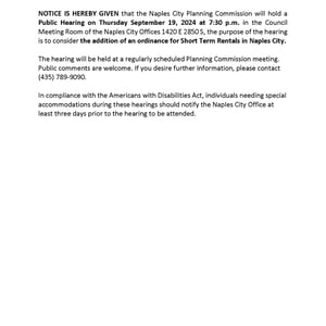 Planning & Zoning Public Hearing