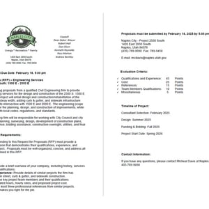 Request For Proposals- Engineering Services- Amended Due Date