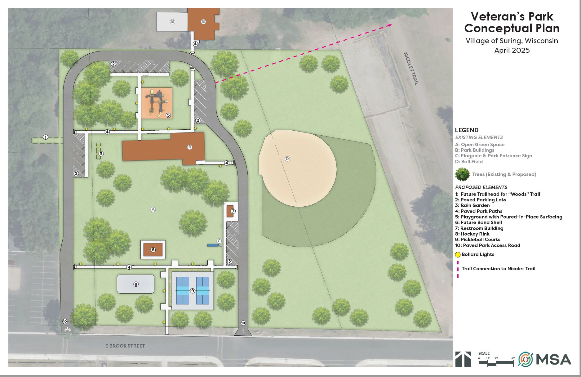 Veteran's Park Conceptual Plan April 2025