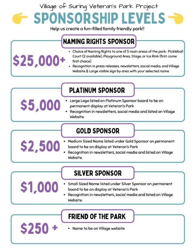 Veteran's Park Project Sponsors
