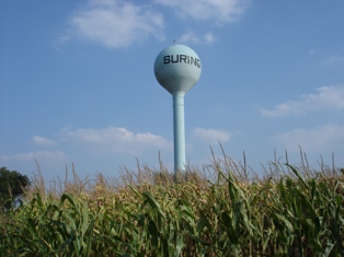 Water tower located in the Village of Suring