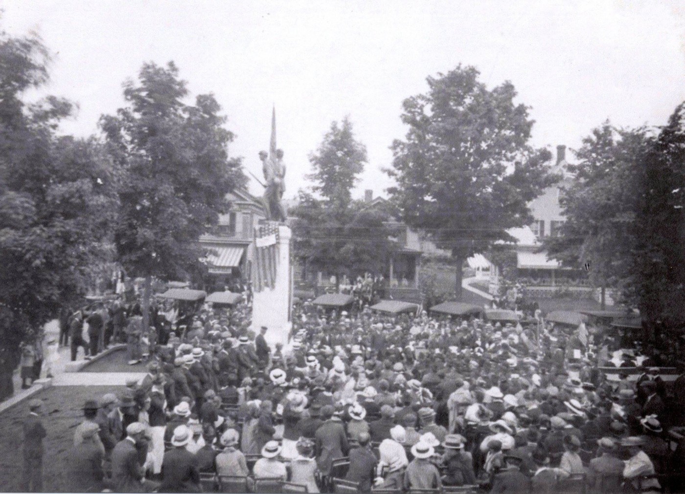 Ceremony at The Flag Bearer monument