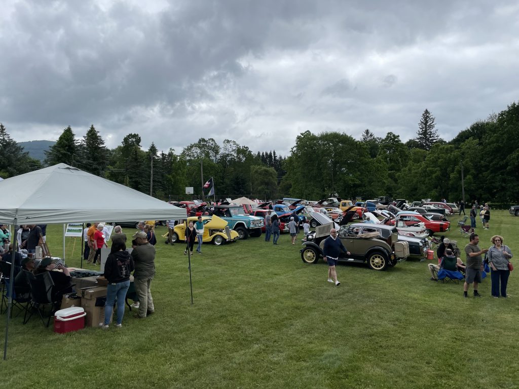 Car show in park