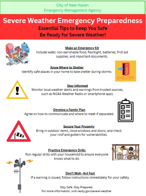Severe Weather Emergency Preparedness info flyer