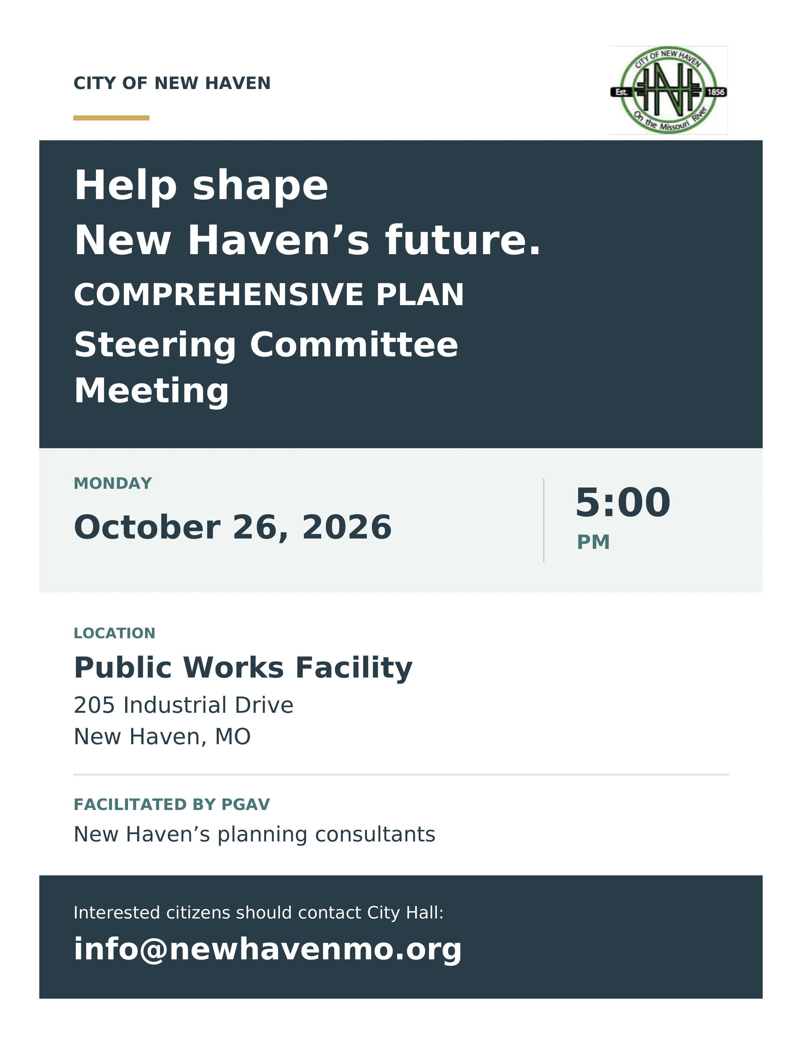 Steering Committee Meeting info flyer