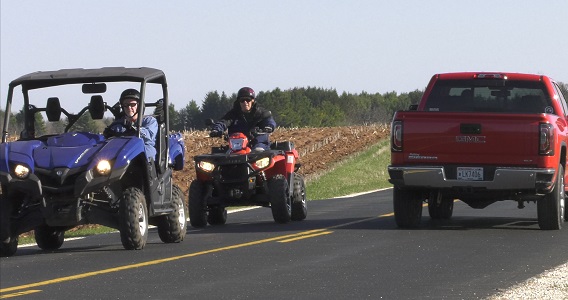 WAUKESHA COUNTY ROADS OR STATE ROADS NOT POSTED IN THE TOWN for ATV/UTV usage